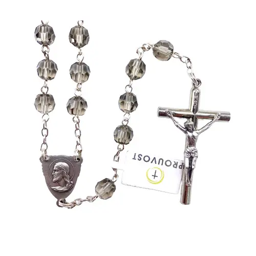 Chapelet Cristal Swarovski Gris