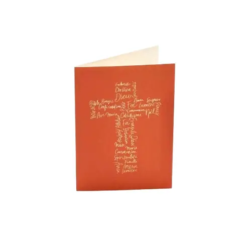 Carte Double Au fil des mots - Croix