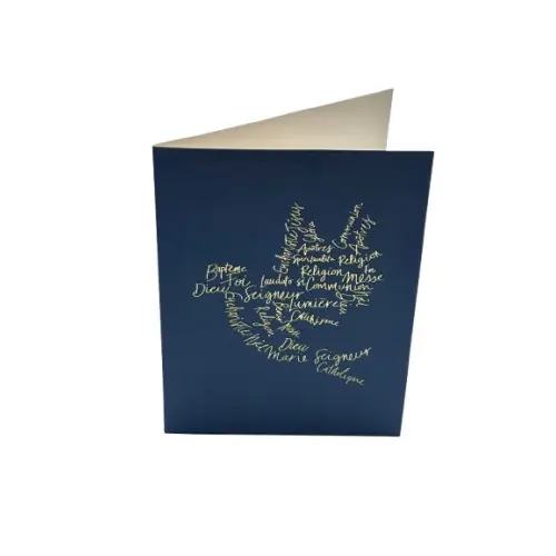 Carte Double Au fil des mots - colombe