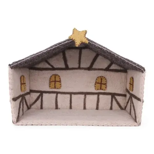 étable de crèche en feutre