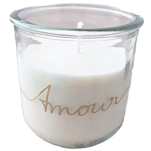 Bougie en verre 100% recyclé - MOTS EMANY
