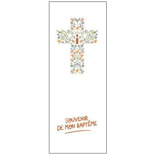 Signets "souvenir de mon baptême" orange - KIT40