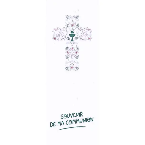 Kit de Signets de Communion Illustrés – Croix et Eucharistie (Lot de 12)