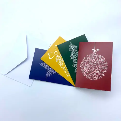 4 Cartes Doubles "Au fil des mots" - KITCARTEDOUBLE06