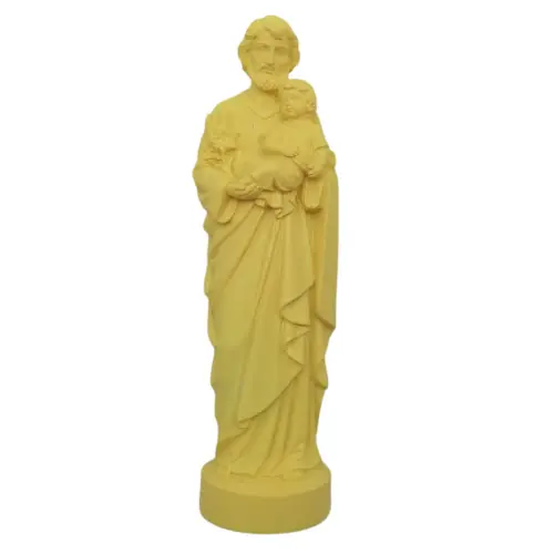 Statue colorée Saint Joseph - 17cm - JAUNE