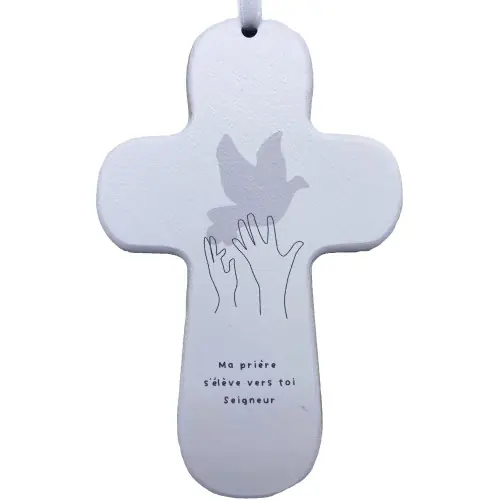 Croix bois SISTER "Ma prière s'élève vers toi"