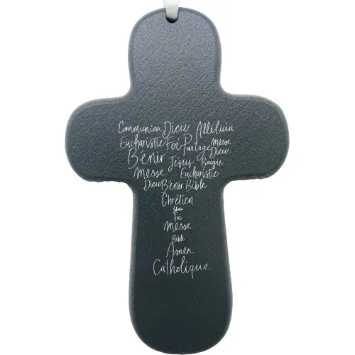 Croix bois SISTER "MOTS Calice"