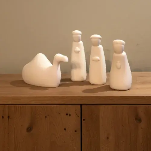 Crèche Emany - Epiphanie avec les 3 Rois mages et le dromadaire