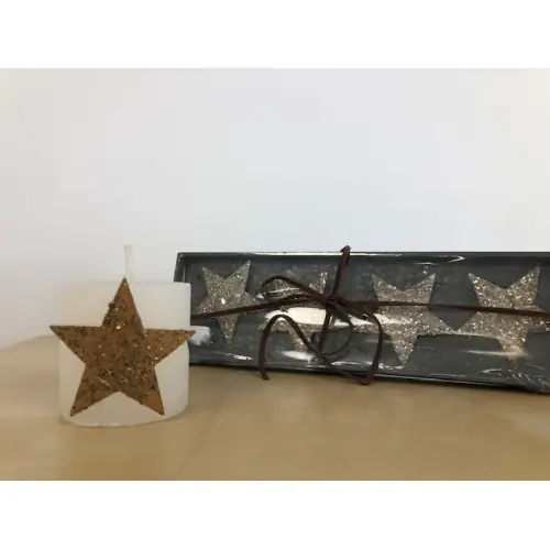 Lot de décoration de bougies - Etoile - 5cm