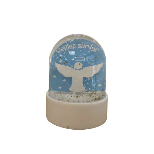 Petite Boule à neige Ange bleu