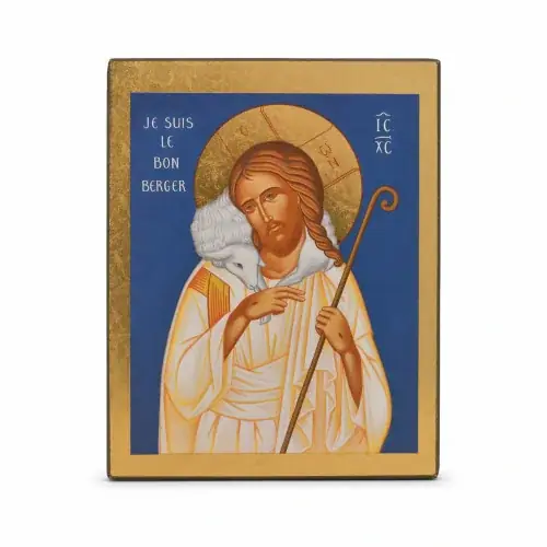 ICONE RELIGIEUSE OR - 9.5x11.5 - Le bon berger