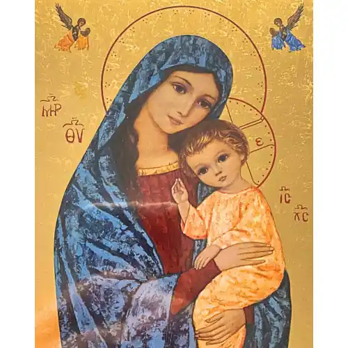 ICONE RELIGIEUSE OR - 12x15.5 - Vierge de la lumière