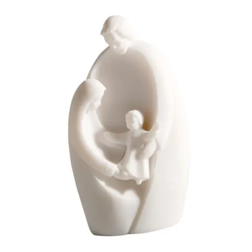 Statue moderne Sainte Famille en albatre