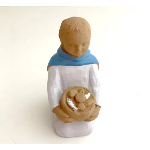 Crèche Nuit de Lumière - Enfant aux pains et poissons