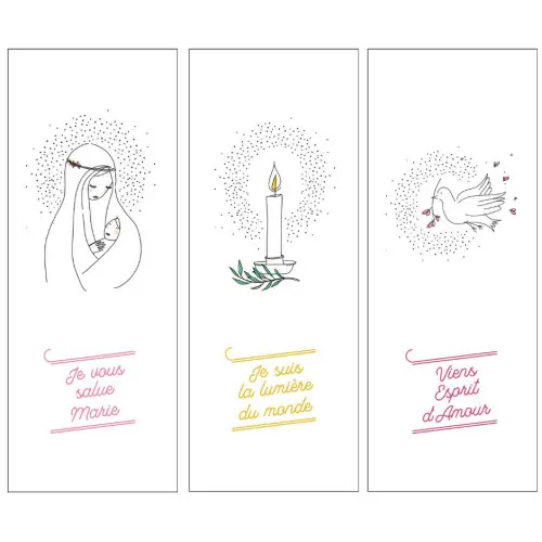 Signets de baptême au fil de la plume - KIT30