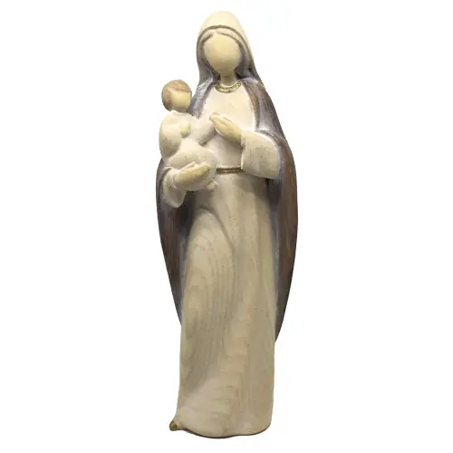 Statue moderne Vierge à l'enfant - 15cm