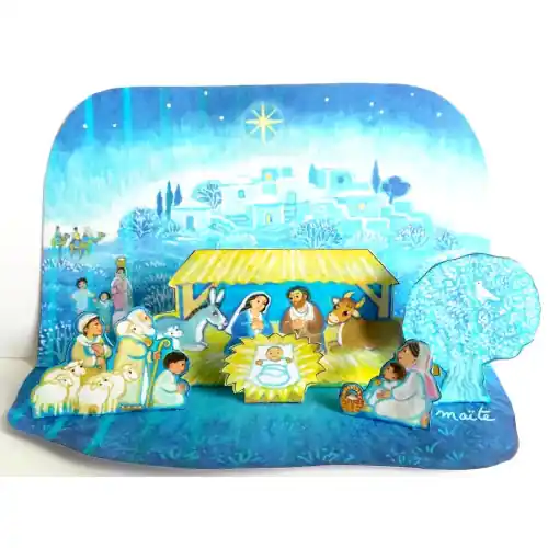 Crèche de Noël en bois Maite Roche - à assembler