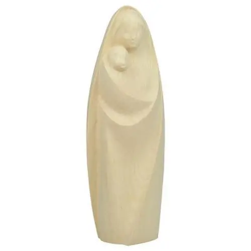 Statue Vierge à l'enfant en bois de frêne