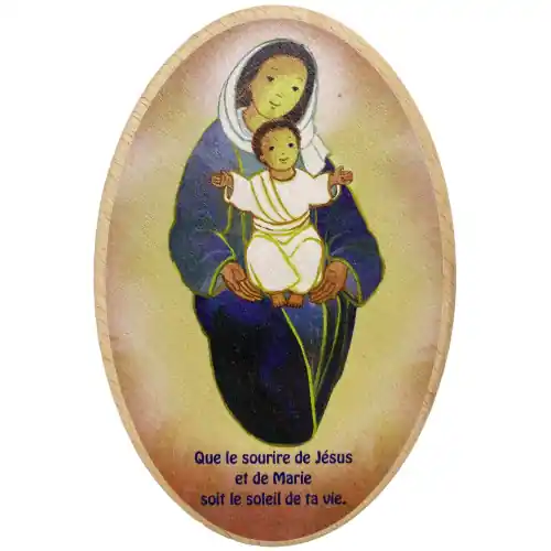 Maite Roche - cadre en bois "Vierge Mère"