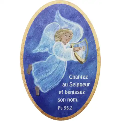 Maite Roche - cadre en bois "Chantez au Seigneur"