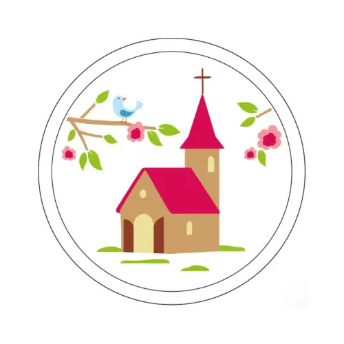 Cadre rond église
