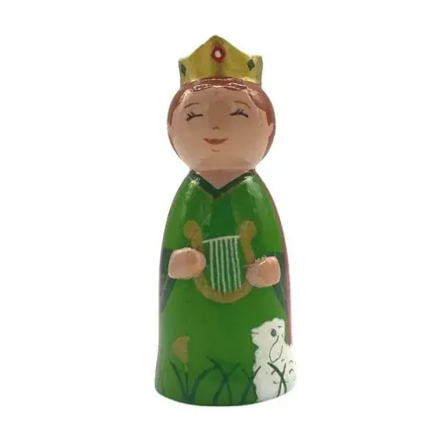 David - Crèche de Noël en bois tourné