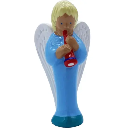Crèche Cassegrain - Ange à la Flûte bleu