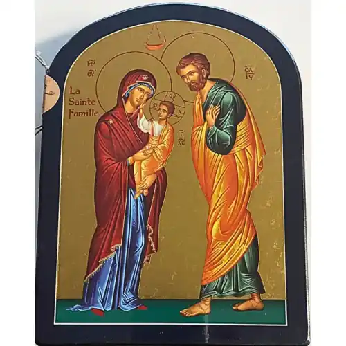 ICONE RELIGIEUSE OR - 14x19 Sainte Famille