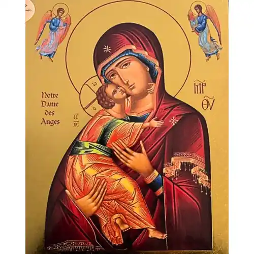 Icone Religieuse OR - Notre Dame des Anges 12x15