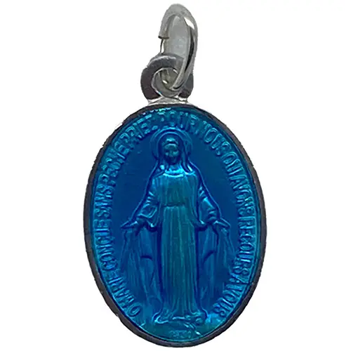 Médaille Miraculeuse résine Bleue