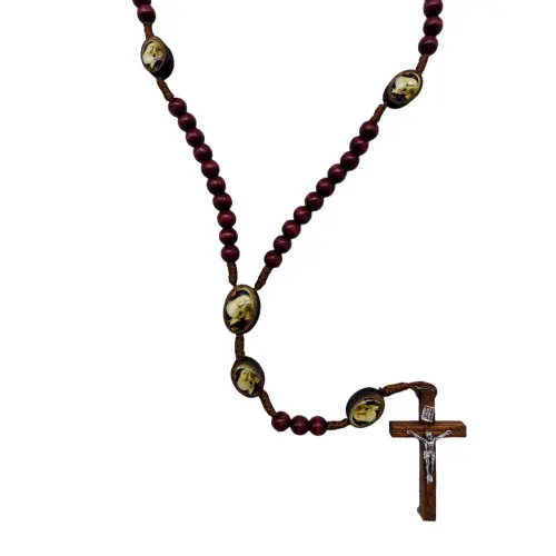 Chapelet de Sainte Rita en bois