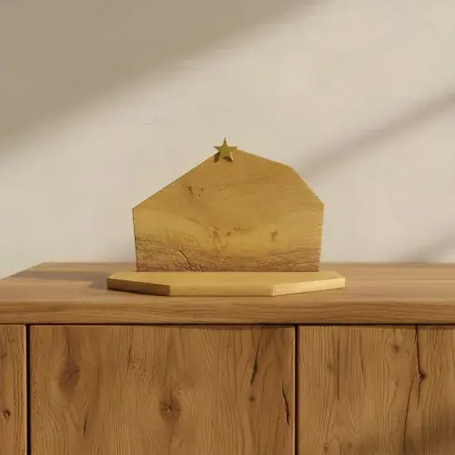 Etable en bois pour crèche de Noël Howoki
