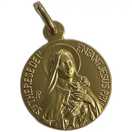 Médaille Sainte Thérèse - plaqué or