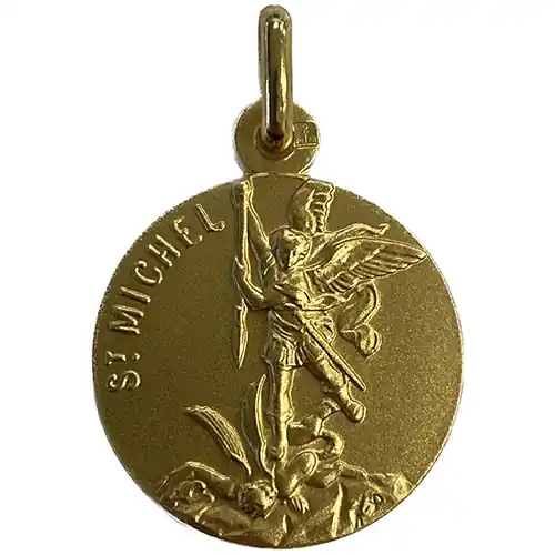 Médaille Saint Michel - plaqué or