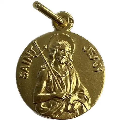 Médaille Saint Jean Baptiste - plaqué or