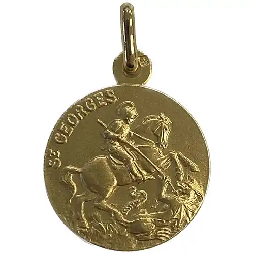 Médaille Saint Georges - plaqué or