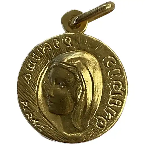 Médaille Sainte Claire - plaqué or