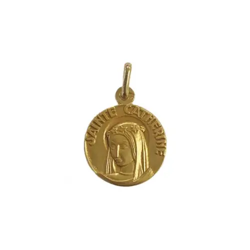 Médaille Sainte Catherine - plaqué or
