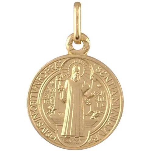 Médaille Saint Benoit - plaqué or