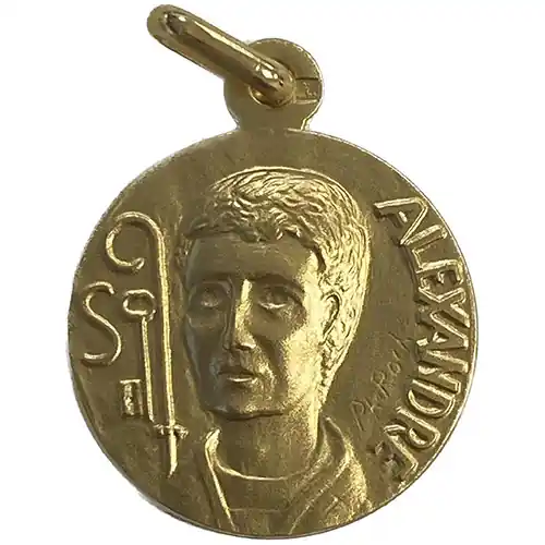 Médaille Saint Alexandre - plaqué or