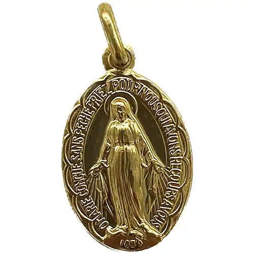 Médaille Vierge Miraculeuse 18mm Plaqué OR