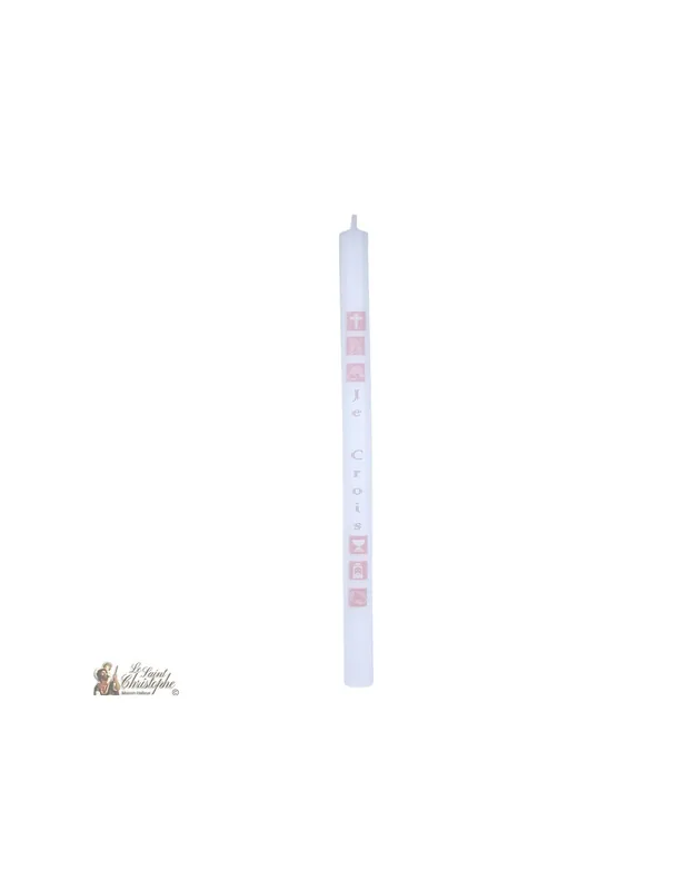 Bougie texte rose - je crois