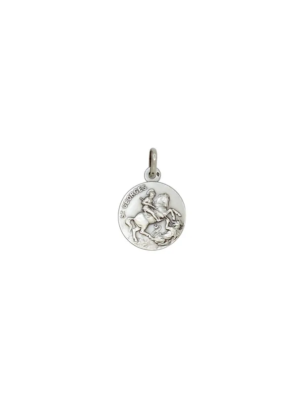 Médaille Saint Georges – Argent véritable 925 – 20 mm