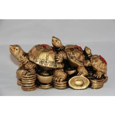 Statue Tortues Fuk Luk Sau