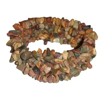 Bracelet en Pierres de Jaspe Picasso Entremêlées
