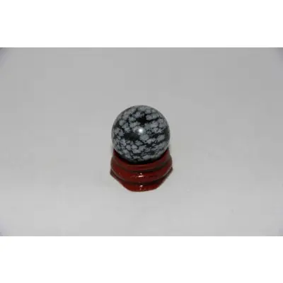 Boule d’Obsidienne Flocons de Neige 25mm
