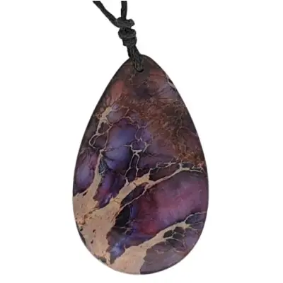 Pendentif Goutte en Jaspe impérial