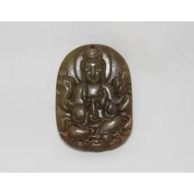 Pendentif Bouddha en Jade Brun
