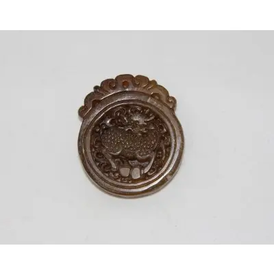 Pendentif Pi Yao en Jade Brun