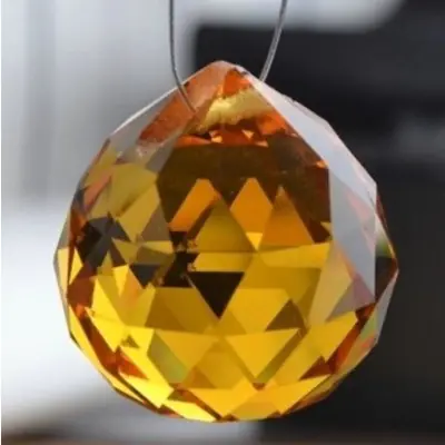 Cristal à Facettes jaune 30mm